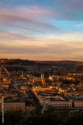 The city of Bath at Sunset