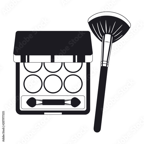 applicator make up thick brush and shadows
