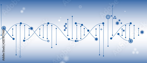 Abstract DNA technology. Science medical concept. Futuristic background