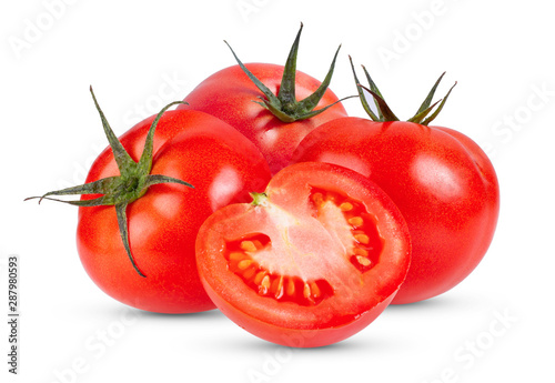 tomato isolated on white background. full depth of field
