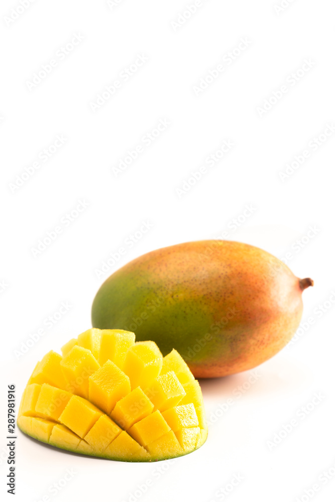 A Fresh Mango Isolated on a White Background A Fresh Mango Isolated on a White Background
