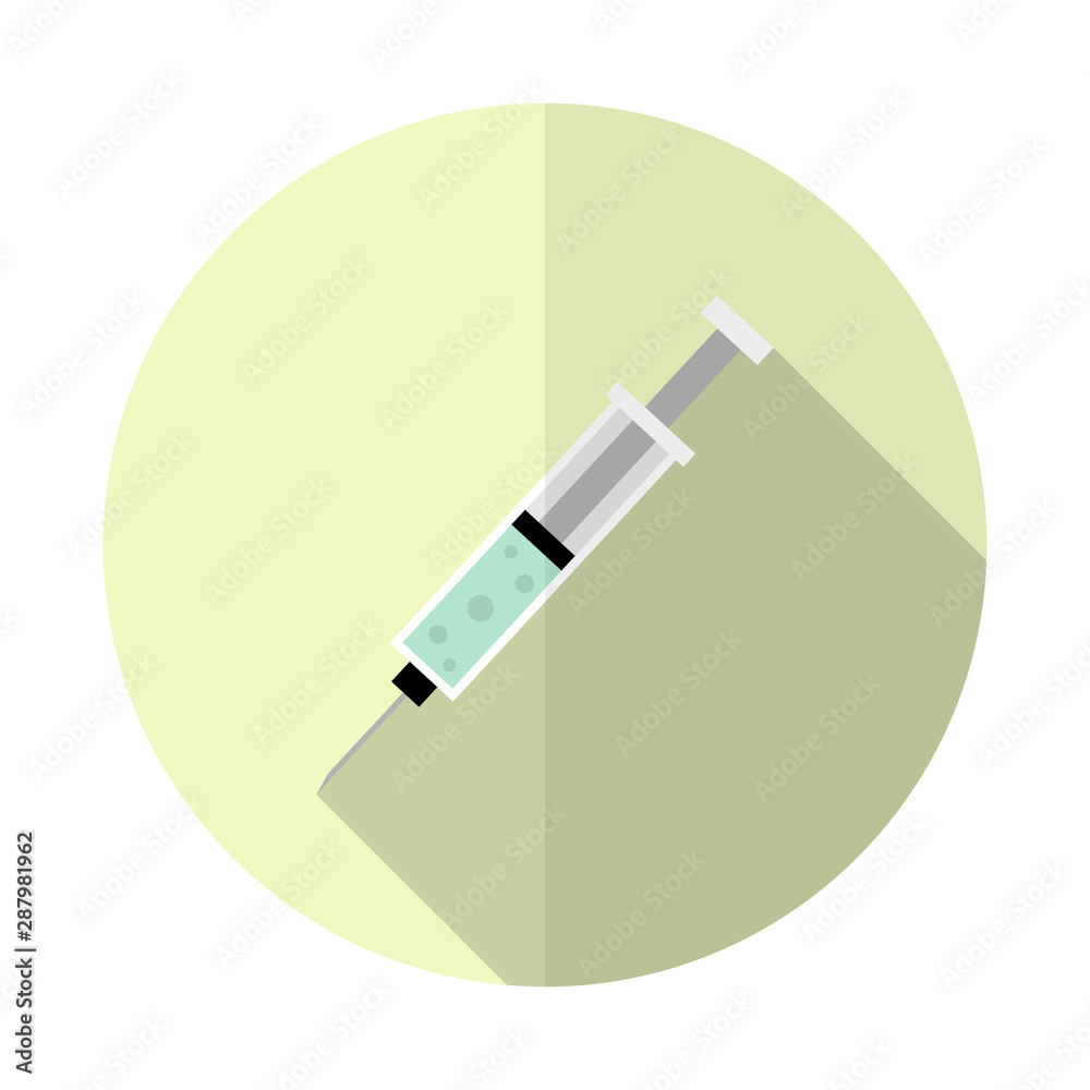 Syringe symbol with flat icon vector design Syringe symbol with flat icon vector design