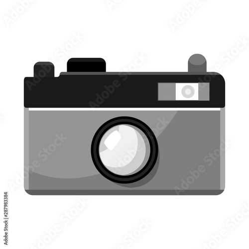 Isolated object of camera and pixel sign. Set of camera and digital vector icon for stock.