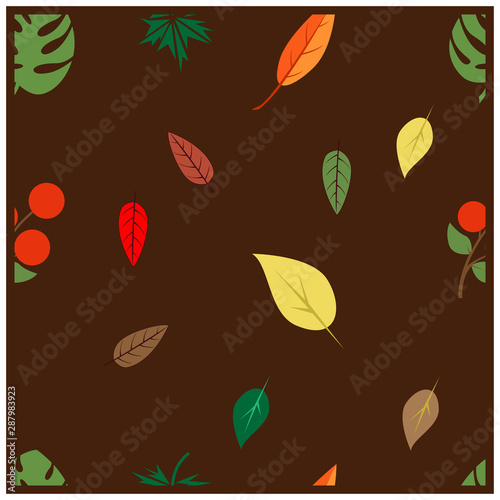 simple seamless pattern a leaf design vector