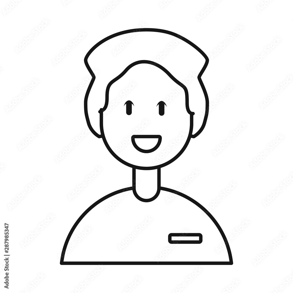 Vector design of doctor and women symbol. Collection of doctor and physician stock vector illustration.