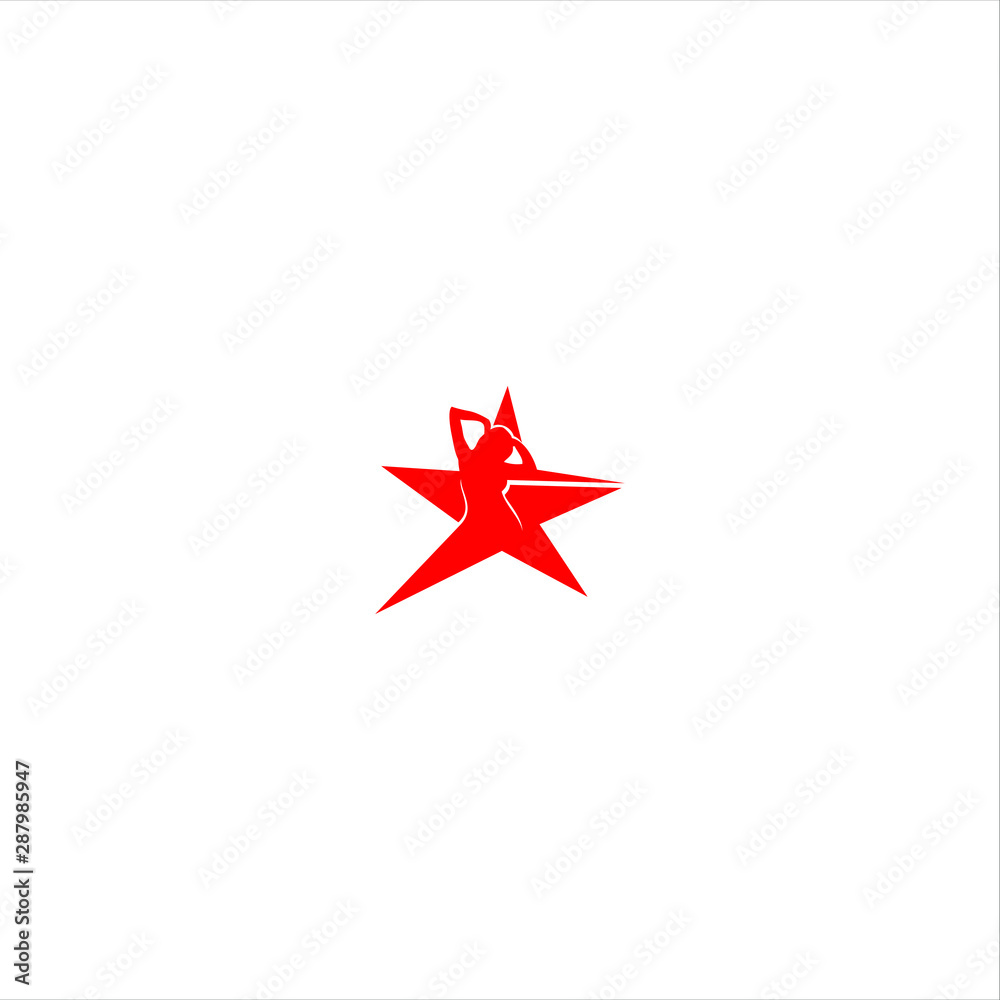 Red star lovely Logo design concept. Red star lovely Logo design concept.