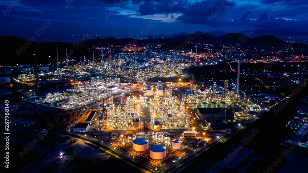 industrial area oil and gas LPG refinery plants and stores pipeline in Thailand