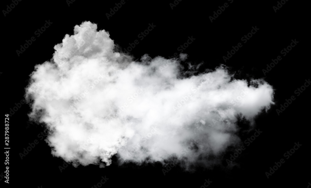 white clouds on black background