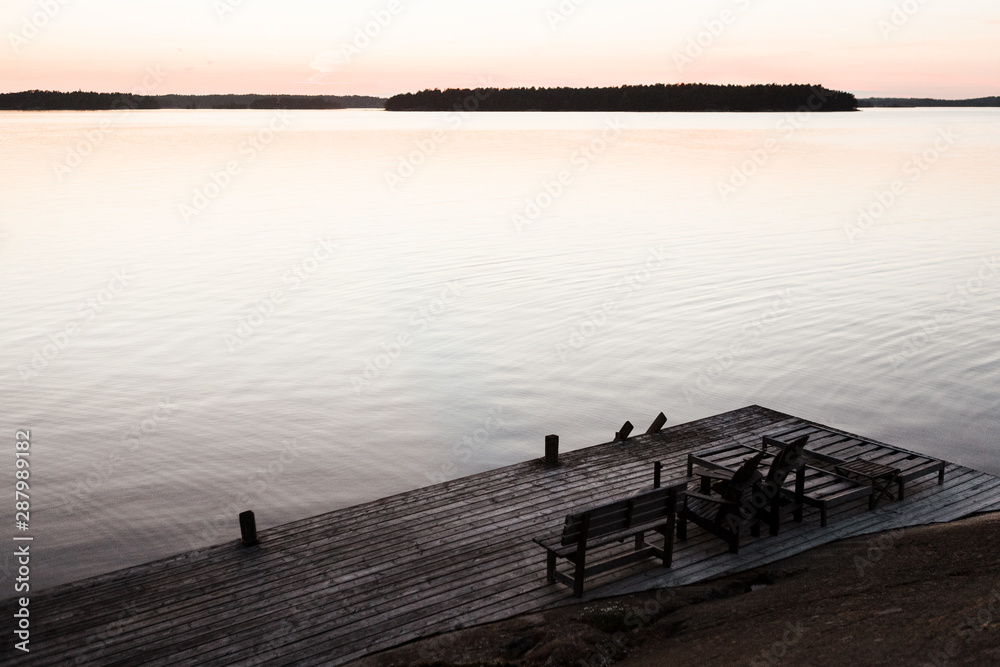 Fototapeta premium Steg am See