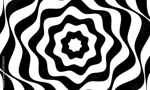 Abstract striped geometric pattern background vector design. Flower ornamental backdrop.