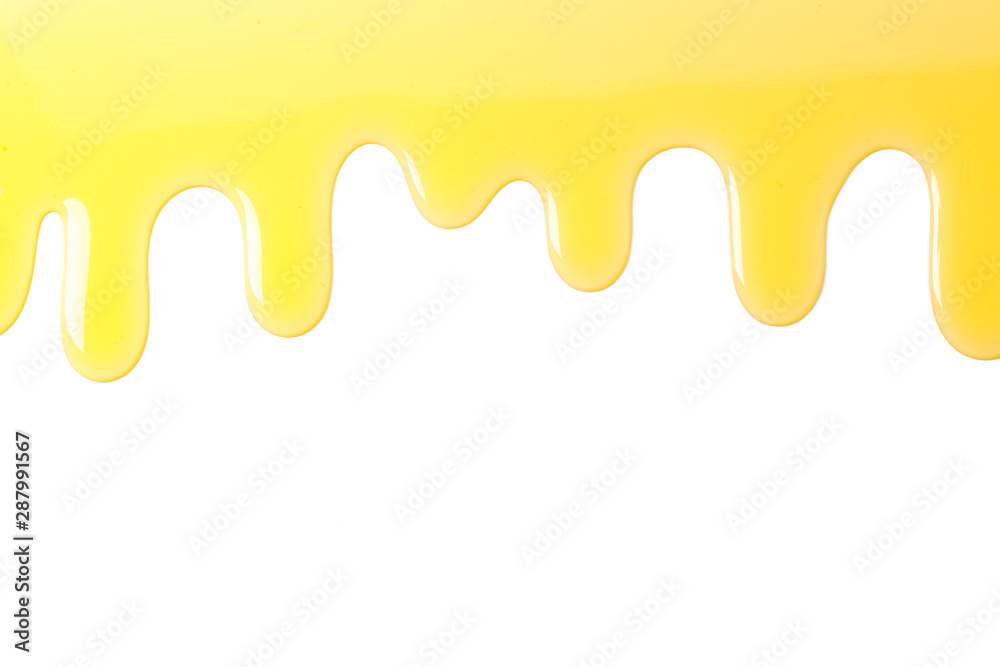 Flow of sweet honey isolated on white background Flow of sweet honey isolated on white background
