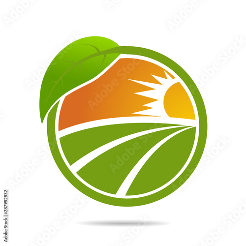 Farm fresh of vector emblems and stickers . Farming and agriculture, organic food, locally grown design elements for product packaging