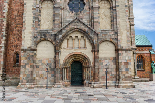 Entrance to the Domkirke church in Ribe, Denmark