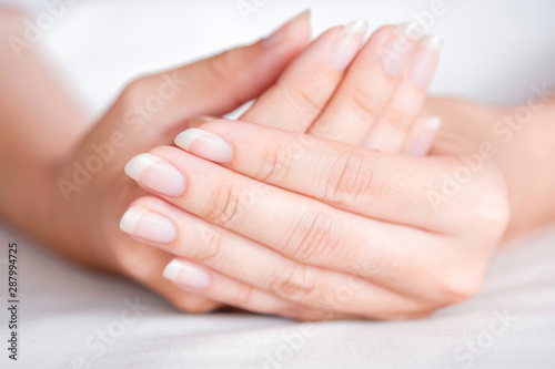Fotografia Close-Up fingernail of women, Concept of health care of the fingernail