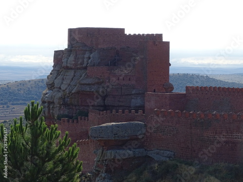 castillo de peracense teruel aragon españa y su entorno sierra de  photo