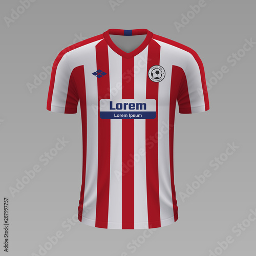 Realistic soccer shirt. Vector illustration