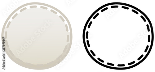 Cotton pads in colored and line versions