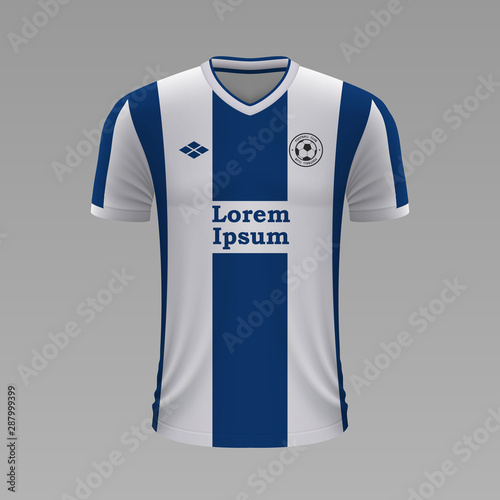 Realistic soccer shirt. Vector illustration