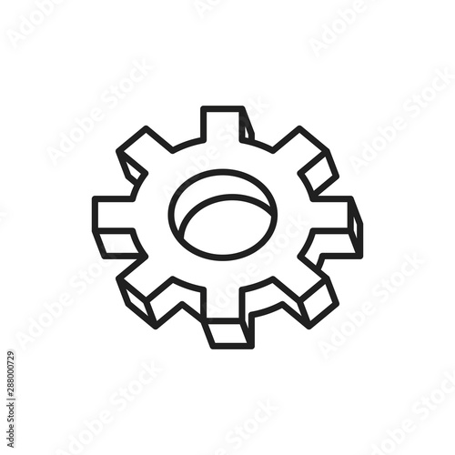 gear pinion machine isolated icon