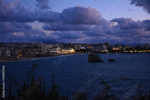 Panorama de Biarritz de nuit France © Marc