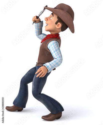 Fun Cowboy - 3D Illustration