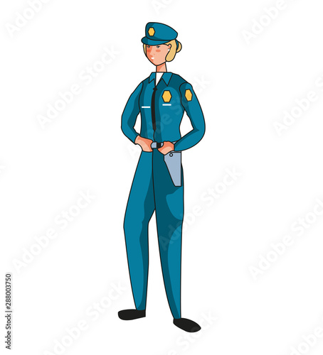 female police officer avatar character