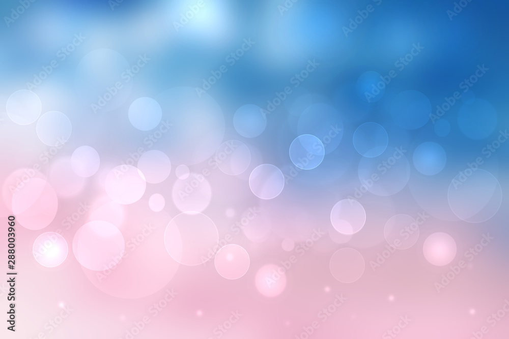 Abstract blurred vivid spring summer light delicate pastel pink blue bokeh background texture with bright soft color circles and glowing stars. Card concept. Beautiful backdrop illustration. Abstract blurred vivid spring summer light delicate pastel pink blue bokeh background texture with bright soft color circles and glowing stars. Card concept. Beautiful backdrop illustration.