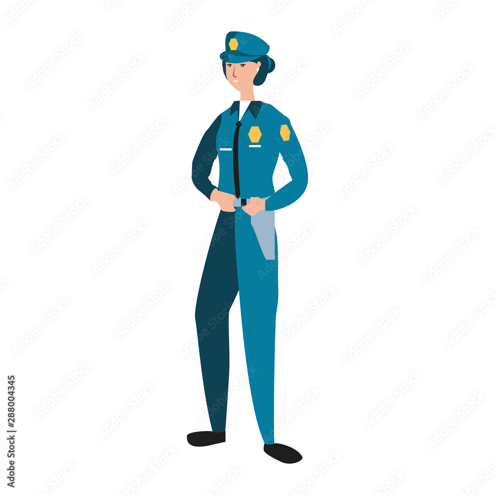 female police officer avatar character