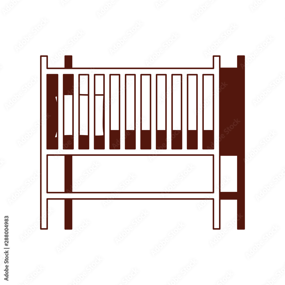 baby cradle wooden forniture icon baby cradle wooden forniture icon