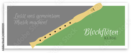 Flyer für Blockflöten Kurse
