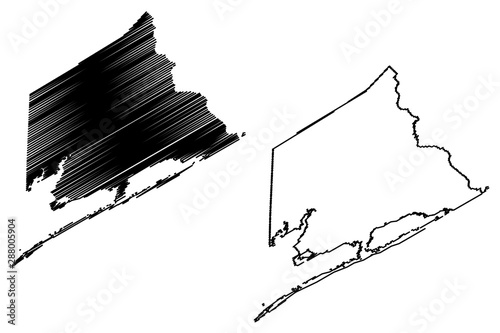 Matagorda County, Texas (Counties in Texas, United States of America,USA, U.S., US) map vector illustration, scribble sketch Matagorda map photo