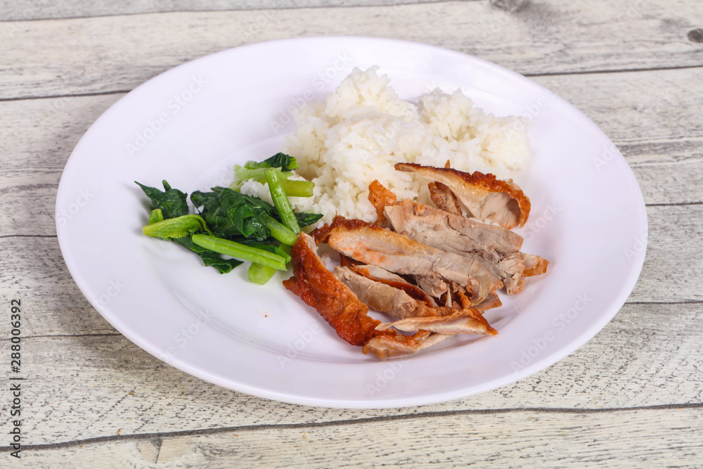 Rice with roasted duck breast Rice with roasted duck breast