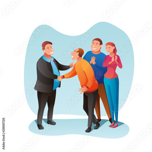 Election campaign flat vector illustration