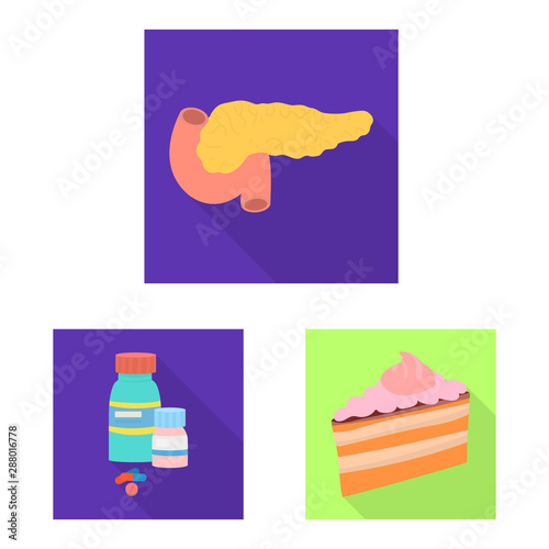 Vector illustration of symptom and disease icon. Collection of symptom and treatment stock vector illustration.