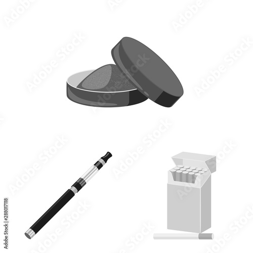 Isolated object of health and nicotine symbol. Set of health and statistics vector icon for stock.