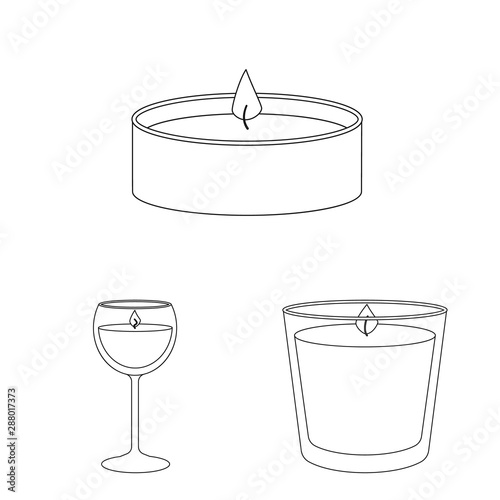 Vector illustration of source and ceremony symbol. Collection of source and fire stock symbol for web.