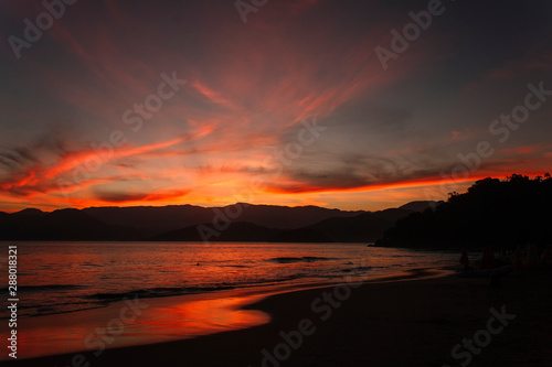 Beautiful sunset over the ocean
