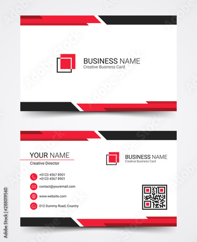 Modern business card design template set, vector illustration