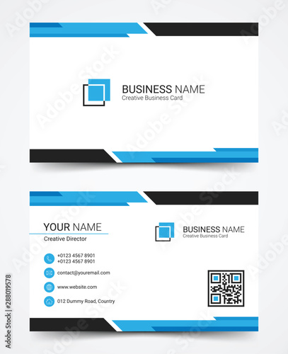 Modern business card design template set, vector illustration