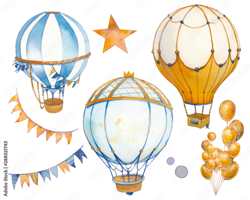 Premium AI Image  beautiful Balloon Strings watercolor Carnival clipart  illustration
