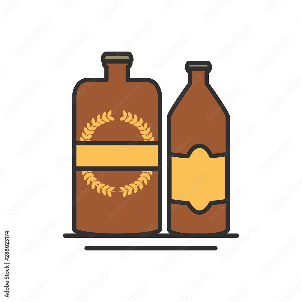 bottles beers oktoberfest festival seal bottles beers oktoberfest festival seal