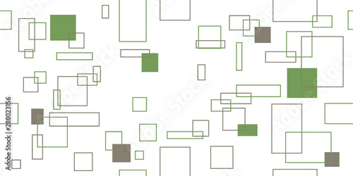 Seamless pattern from bicolored rectangles and squares. Vector illustration.