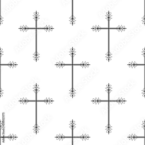 Christian Cross Seamless Pattern