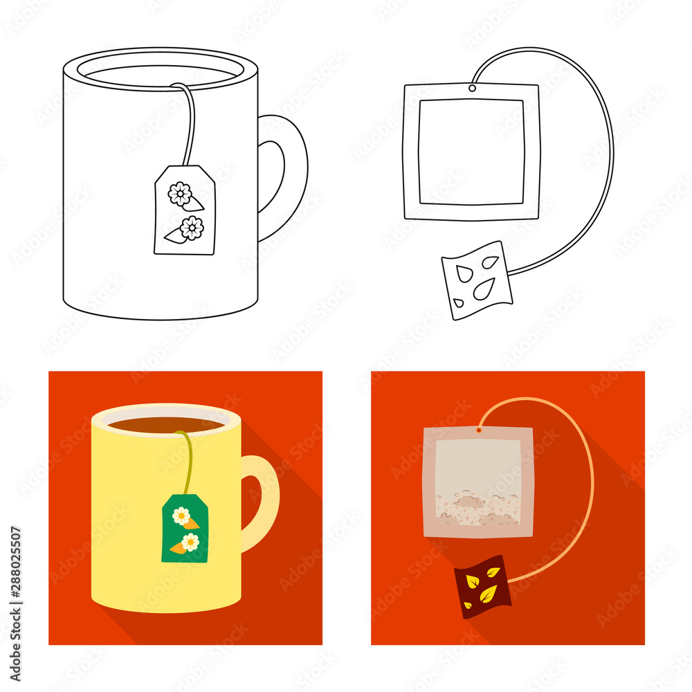 Obraz premium Vector design of healthy and floral icon. Collection of healthy and gradient stock symbol for web.