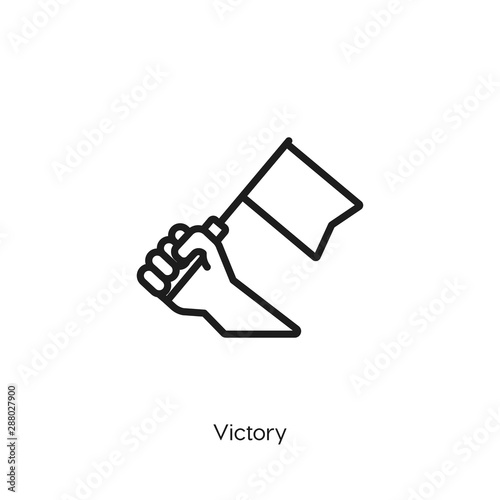 victory icon. victory vector symbol. Linear style sign for mobile concept and web design. victory symbol illustration. Pixel vector graphics - Vector	