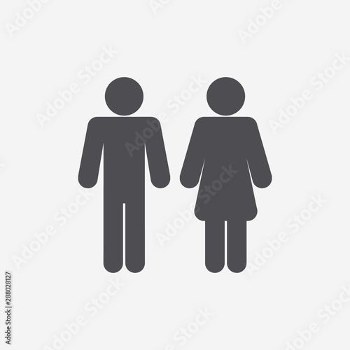 Female and male silhouettes