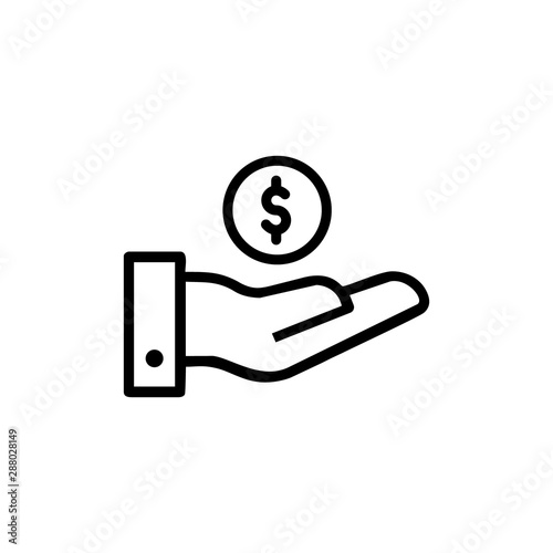 Give money icon logo