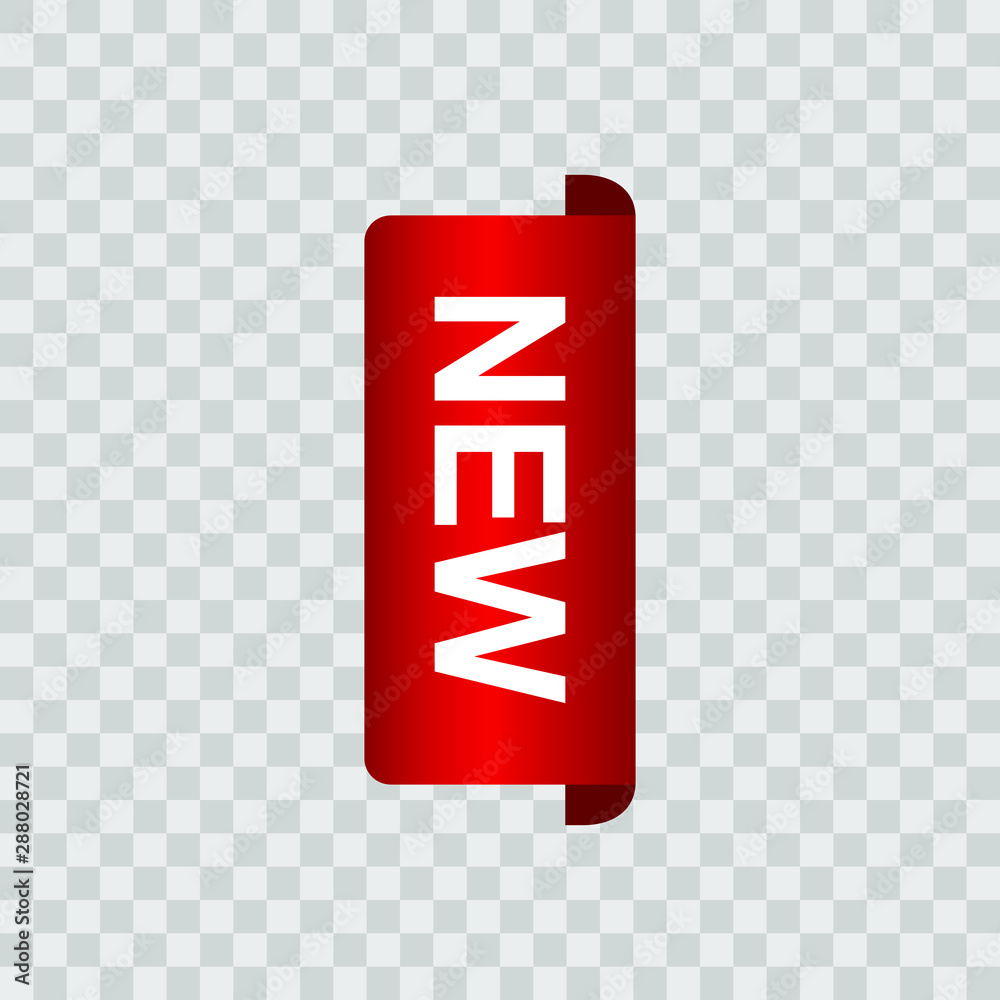 New on red banner ribbon vector illustration New on red banner ribbon vector illustration