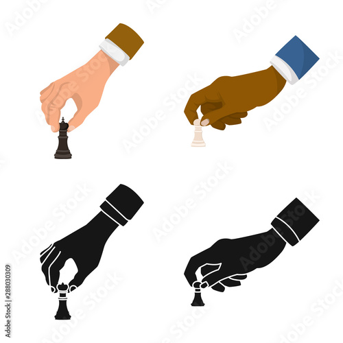 Vector design of checkmate and thin logo. Set of checkmate and target vector icon for stock.