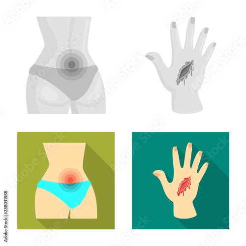 Vector design of hospital and rendering symbol. Set of hospital and help vector icon for stock.